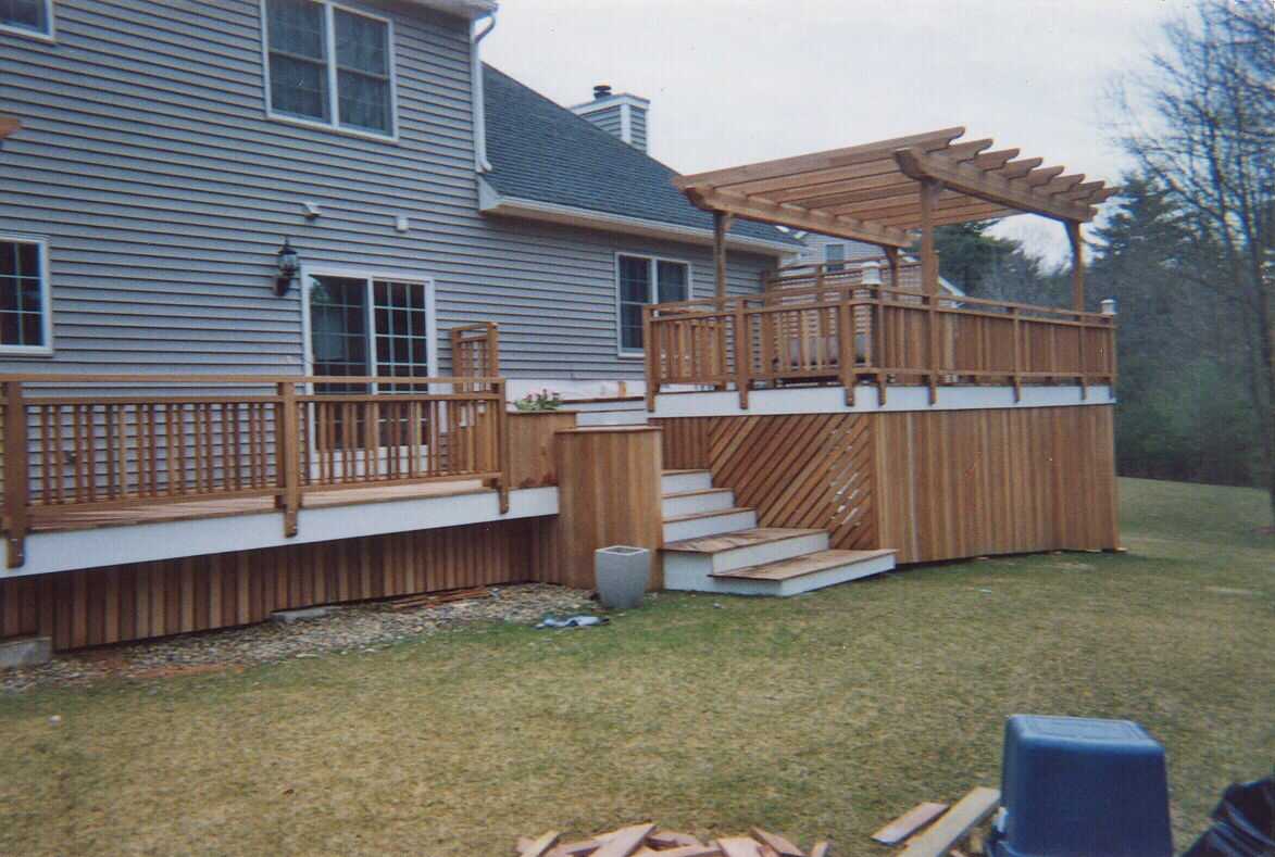 Mahogany deck with all the bells and whistles.  French door.