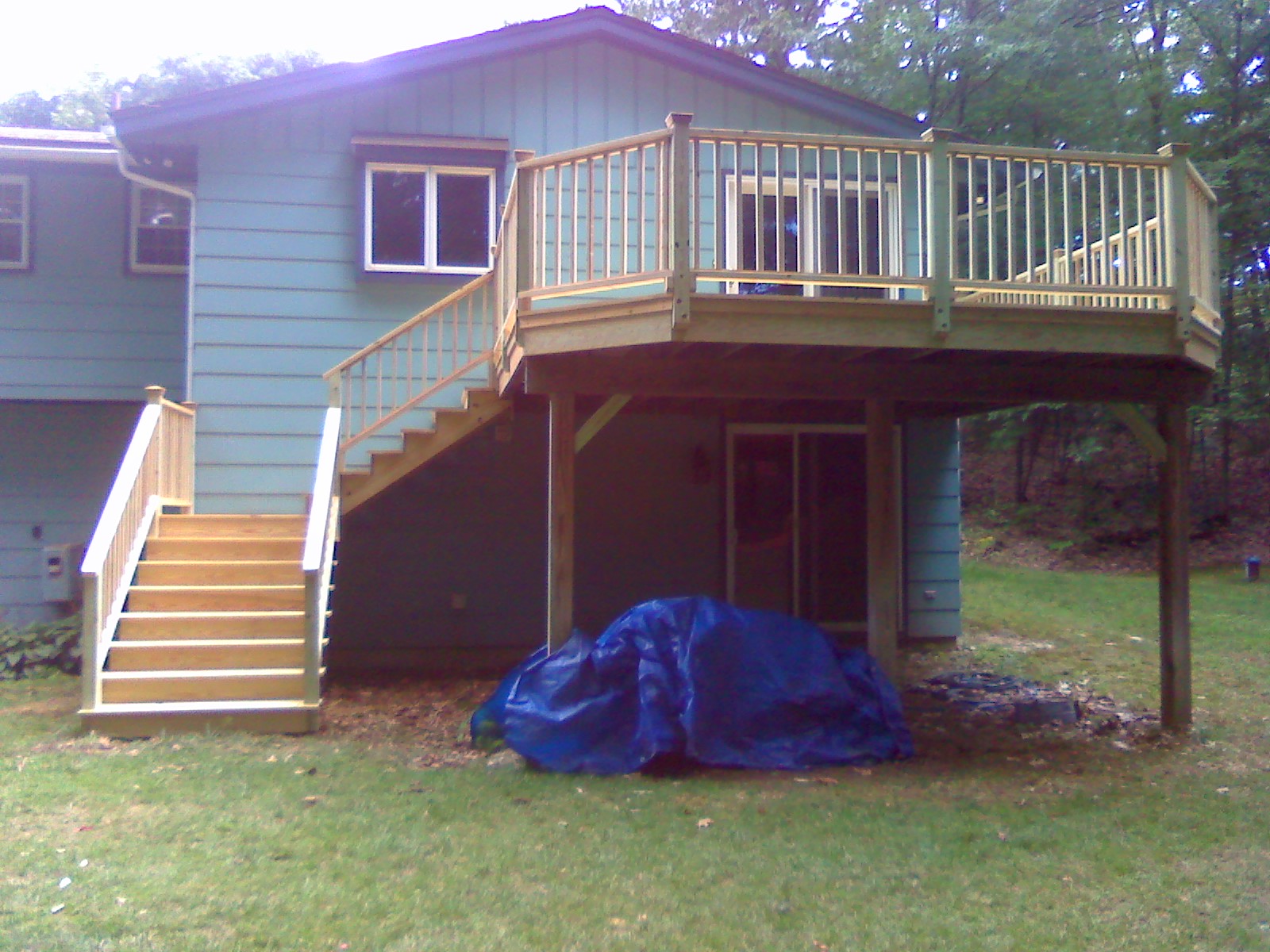 Pressure-Treated Deck with usable under-deck space