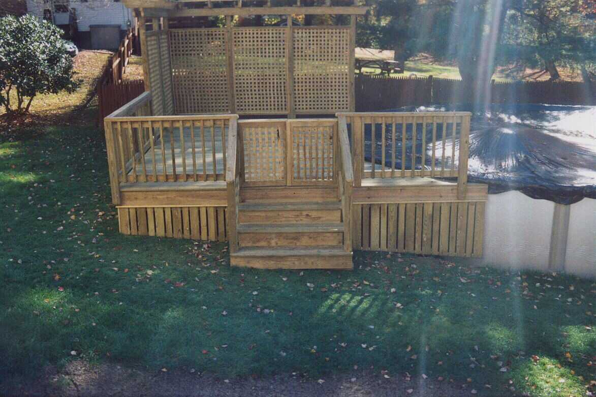 Screen, Pergola, stairs with gate