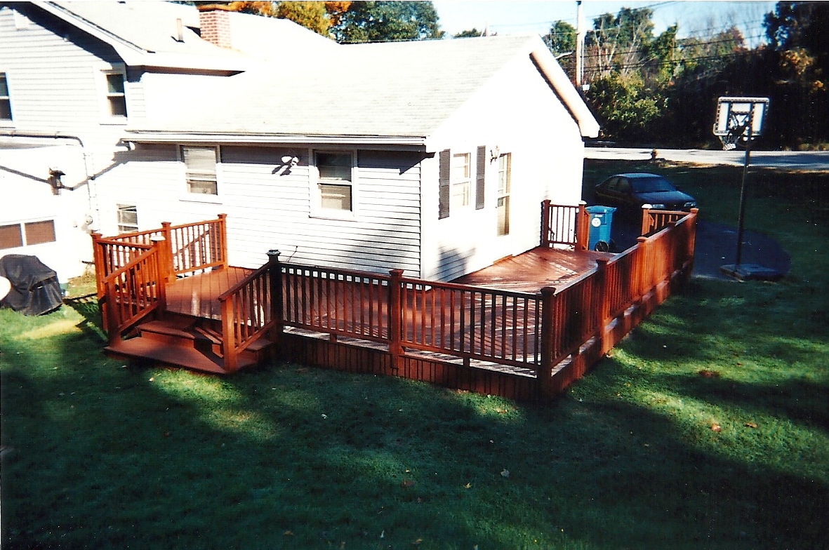 Stained, Pressure-Treated Deck (Billerica)