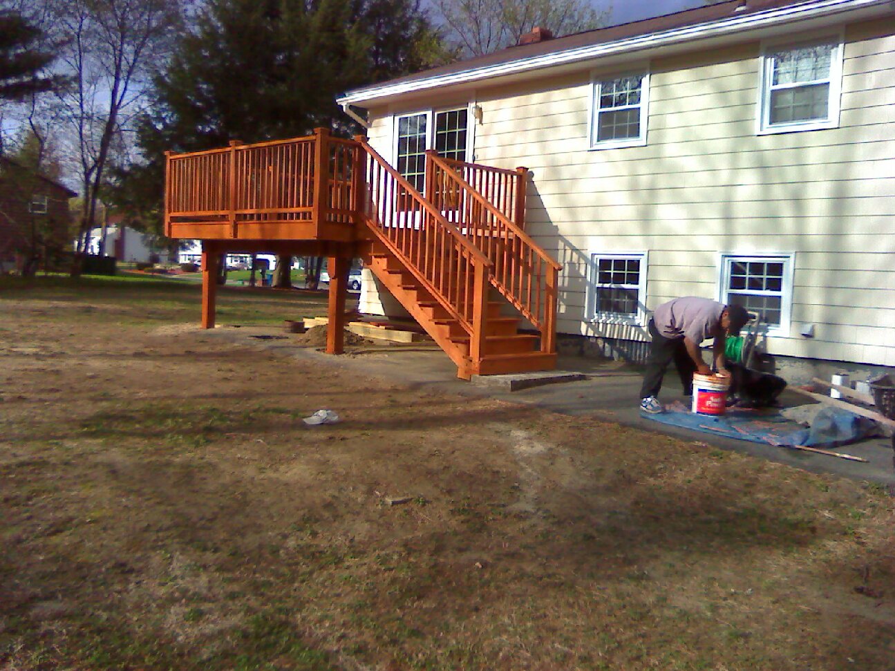 Pressure-Treated Deck with Stain (Billerica)