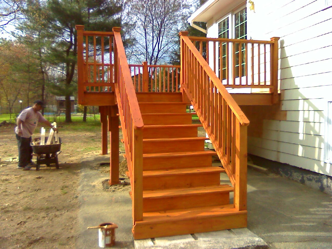 Pressure-Treated Deck with Stain (Billerica)