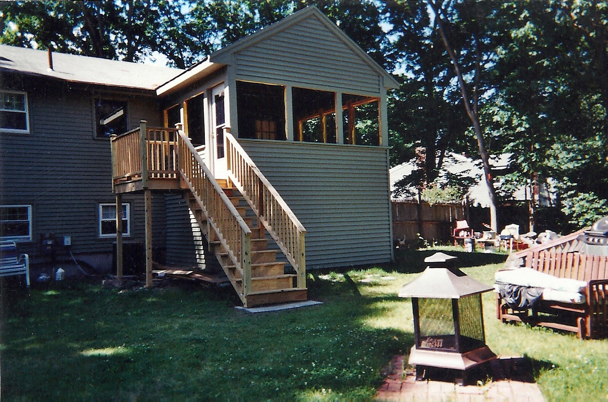 3-Season Room with Attached Porch and Stairs (Billerica)